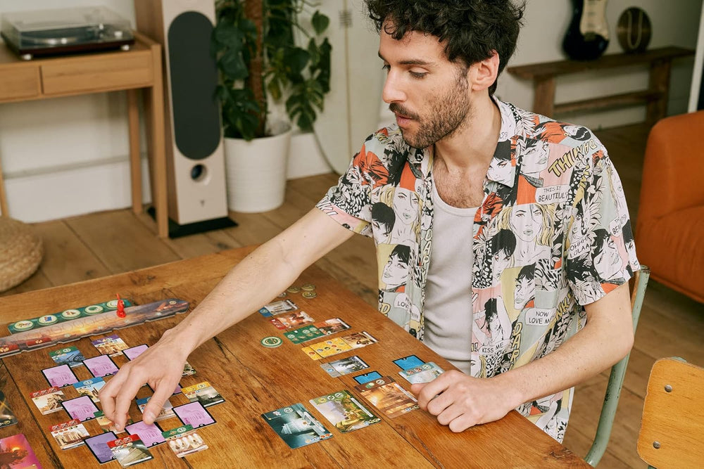 Asmodee 7 Wonders Duel, joc de bază, joc pentru cunoscători, joc de strategie, 2 jucători, vârste 10+, 30 de minute, germană