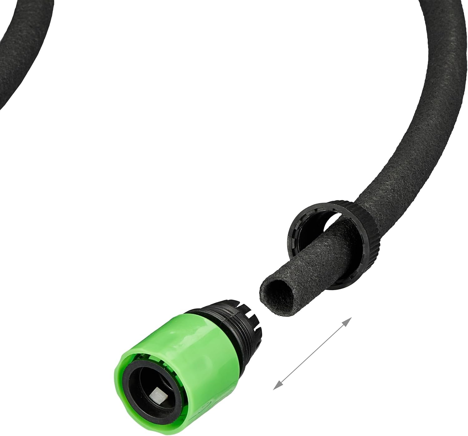 Furtun de picurare Relaxdays, irigare, furtun de irigare de 30 m, irigare straturi înalte și garduri vii, furtun de irigare, negru