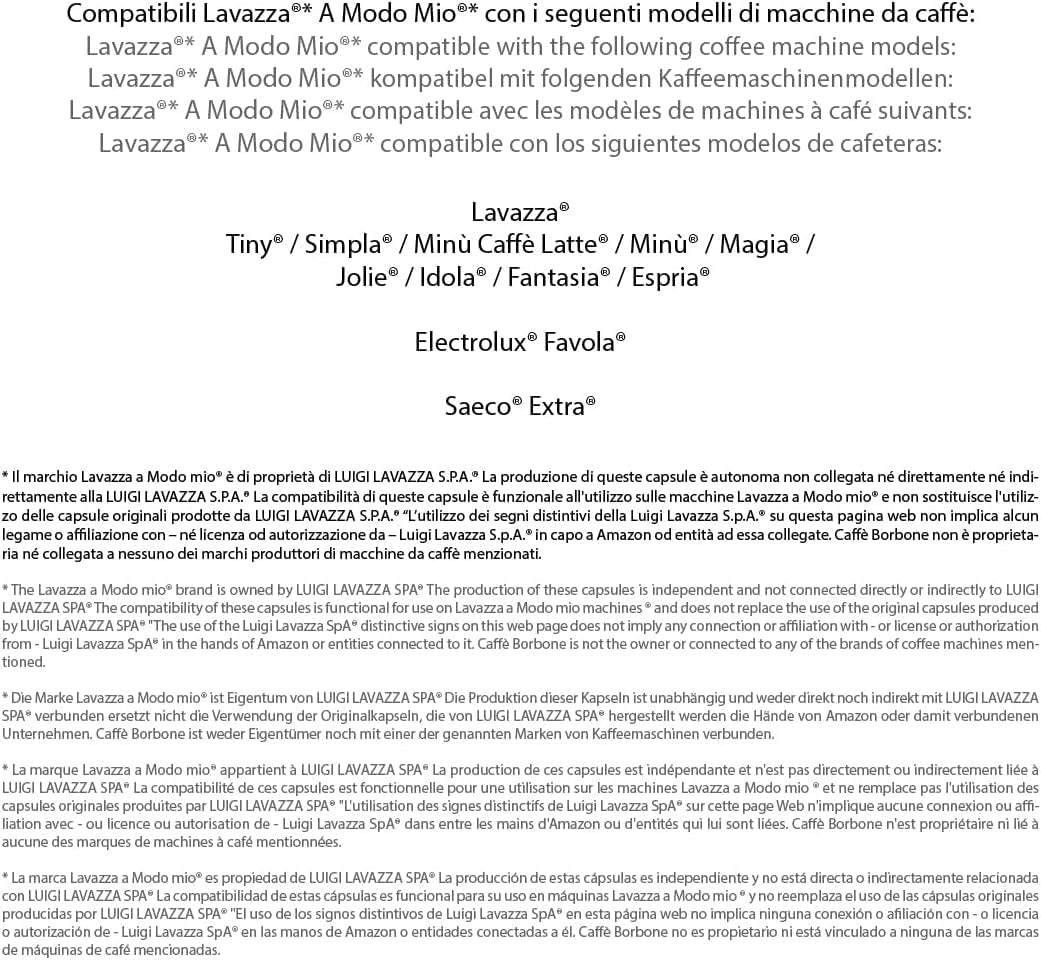 Caffè Borbone Don Carlo, Rote Mischung - 50 Kapseln - Kompatibel mit Lavazza®* A Modo Mio®* Haushalts-Espressomaschinen