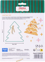 Formă gigantică de biscuiți de Crăciun, brad de Crăciun (18cm / 7"), verde