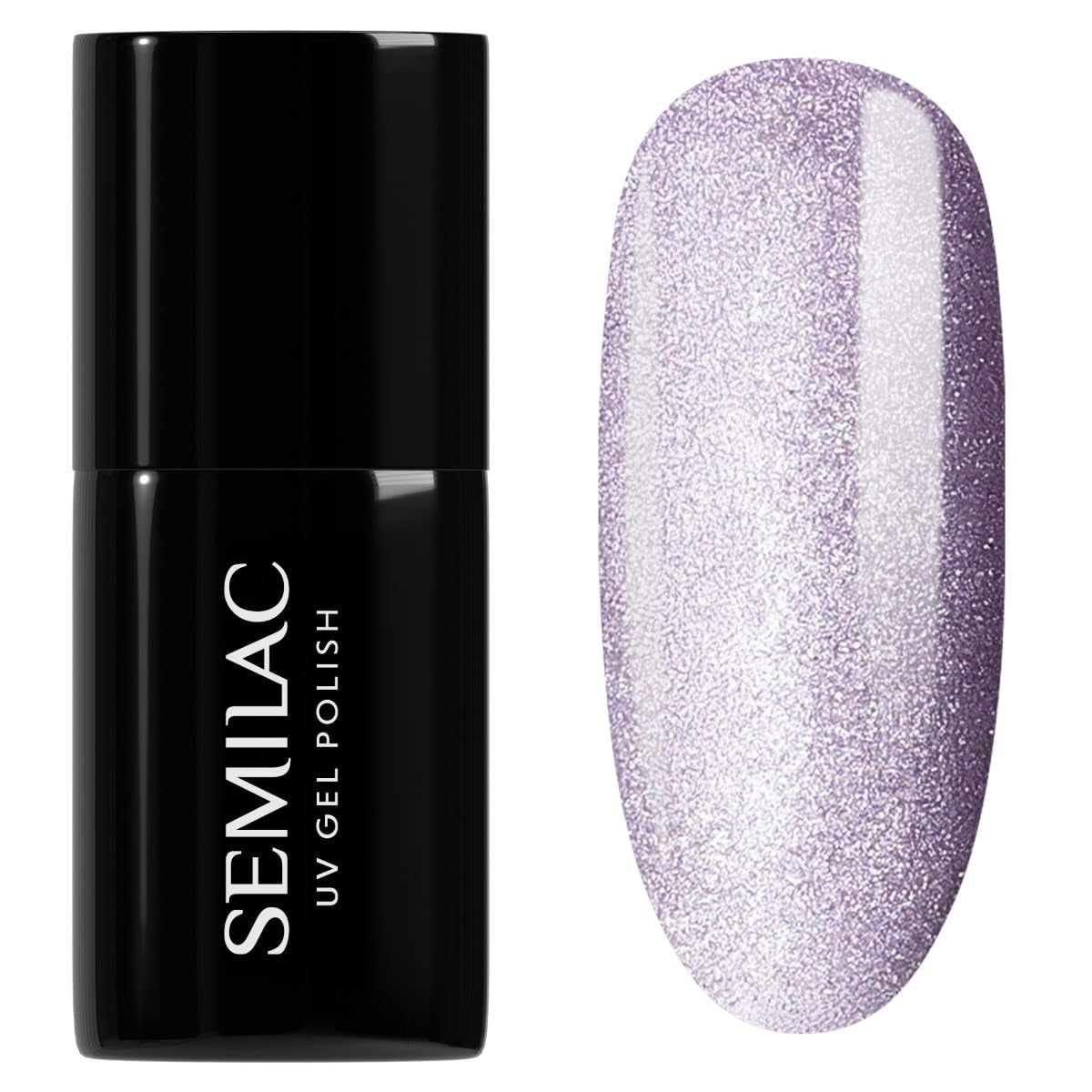 Smalto UV Semilac 664 Lilac Gloss 7 ml – Effetto Cat Eye, Riflessi Unici con Strumento Magnetico – Collezione Gloss Gala