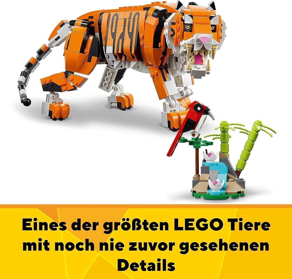 LEGO 31129 Creator Majestic Tigre, Panda o Pesce Set di personaggi di animali 3 in 1 Giocattolo per bambini Ragazzi e ragazze Set di giocattoli da costruzione per animali Trova il negozio LEGO