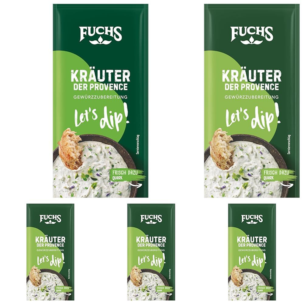Fuchs Gewürze - Immergiamoci! Kräuter der Provence Gewürzzubereitung, Gewürz für Kräuterquarkdip, 7,5 g nella busta