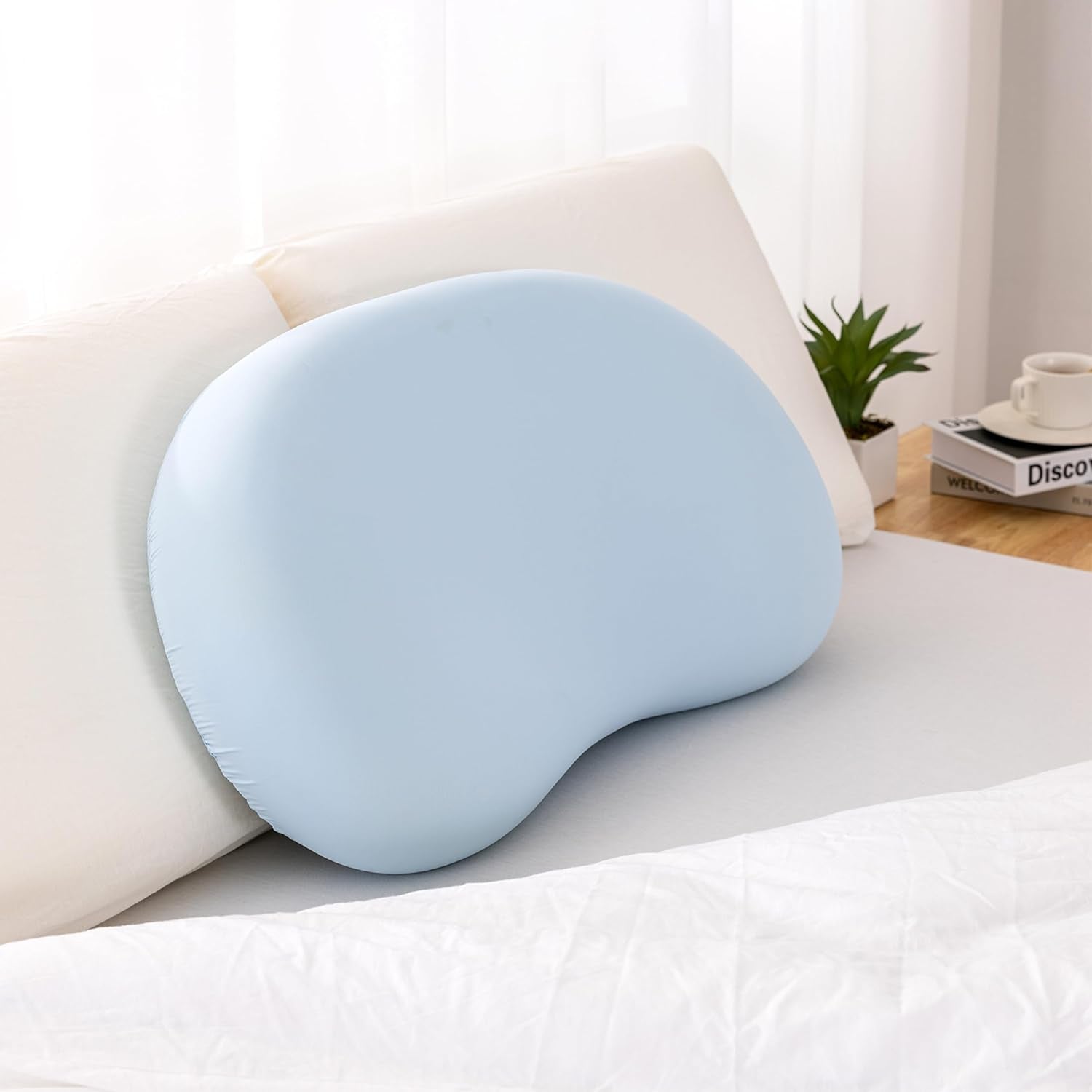 Pernă EGO HOME din spumă cu memorie 40x80 cm cu spumă cu memorie mărunțită - Pernă respirabilă, ergonomică pentru susținerea gâtului, pentru cei care dorm pe o parte, pe spate sau pe burtă - Certificată Oeko-Tex - Husă lavabilă