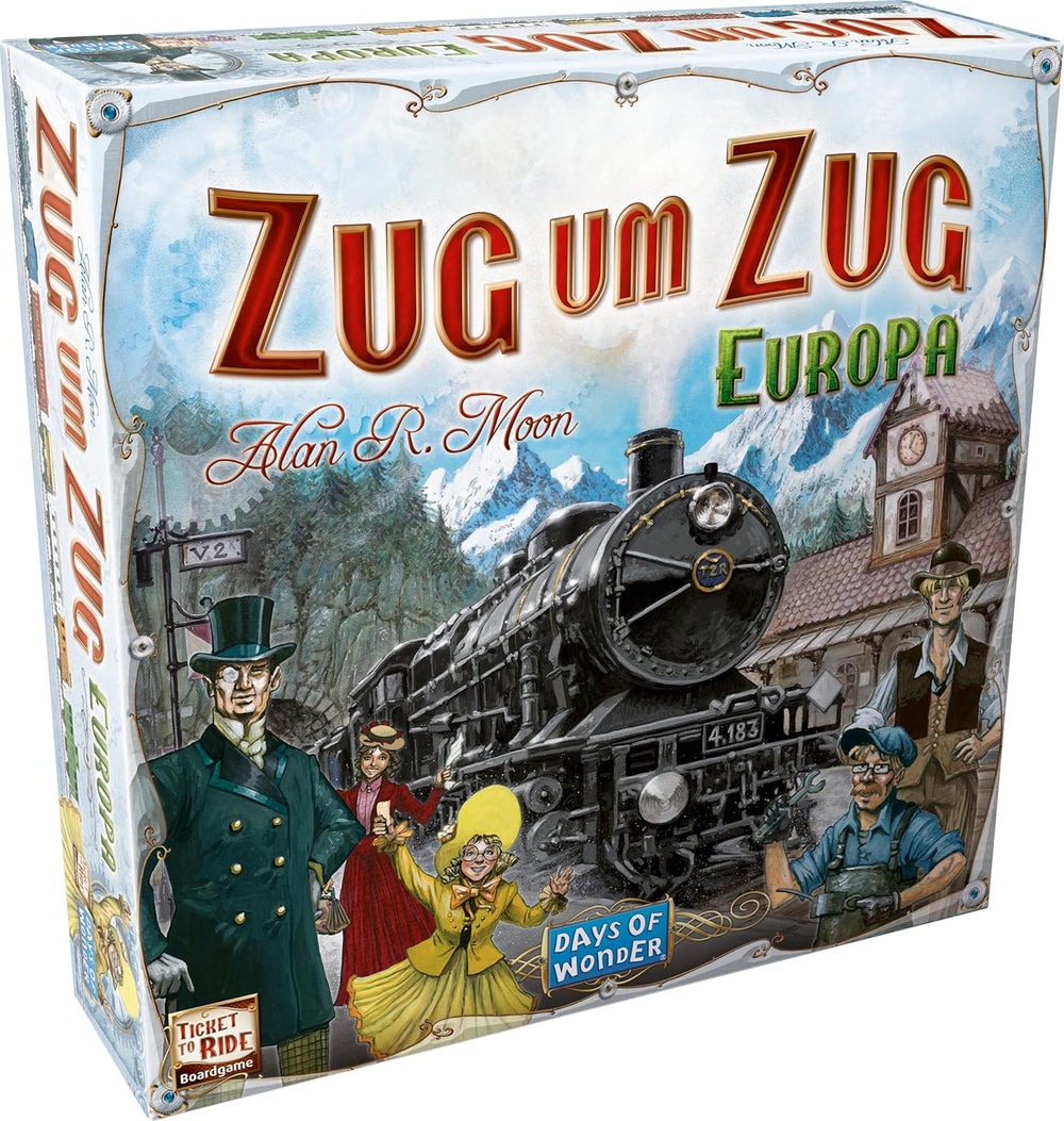 Asmodee, Ticket to Ride: Europa, Days of Wonder, Joc de bază, Joc de familie, Joc de societate, 2-5 jucători, Vârste 8+, 30-60 de minute, Germană