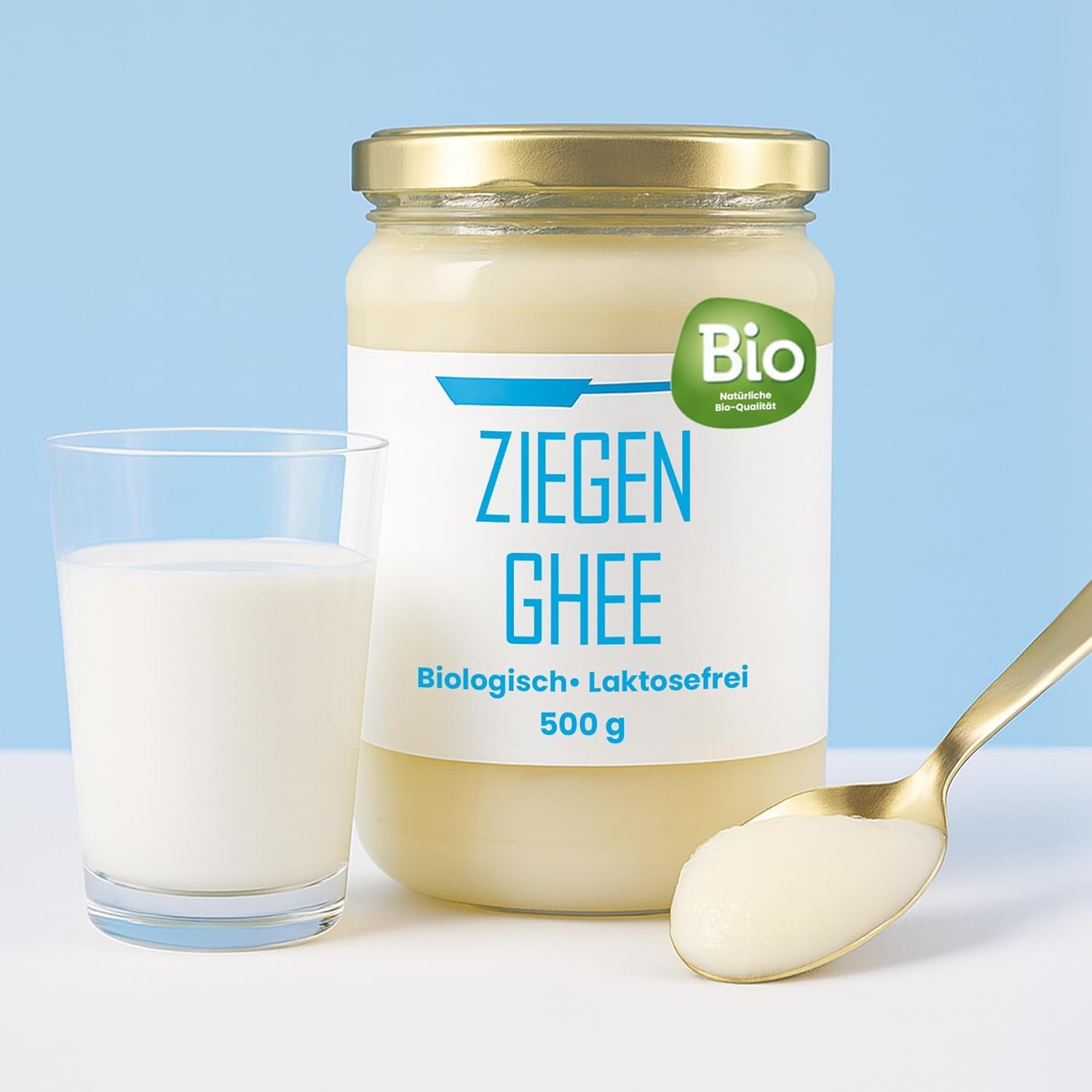 Ghee Easy 850g Ghee Bio von Grasgefütterten Kühen - Ghee Butter ohne Zusatzstoffe - Zertifiziert Organisch & Biologisch - Hochreines Ayurveda Ghee ohne Lactose und Gluten - 100% Europäisch