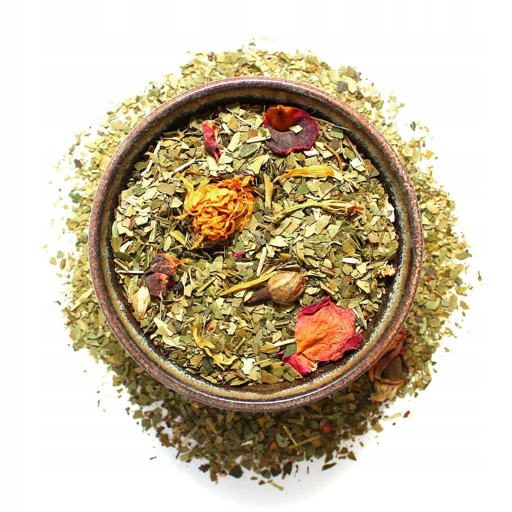 Yerba  LAS FLORES 1 kg ● Ceai Yerba Mate cu piersici braziliene ● Iasomie ● Ceai Mate din frunze de mate ● Arome naturale ● Ceai Yebra Mate cu guarana 50 g ● Ceai Yerba Mate cu frunze întregi 1050 g ● Vegan