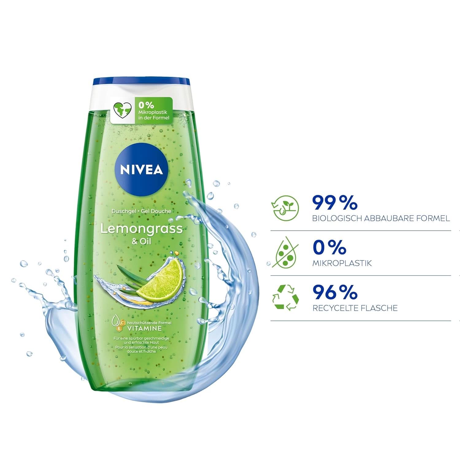 NIVEA Gel doccia Lemon Grass And Oil, 250 ml Doccia e bagno Naty Shop