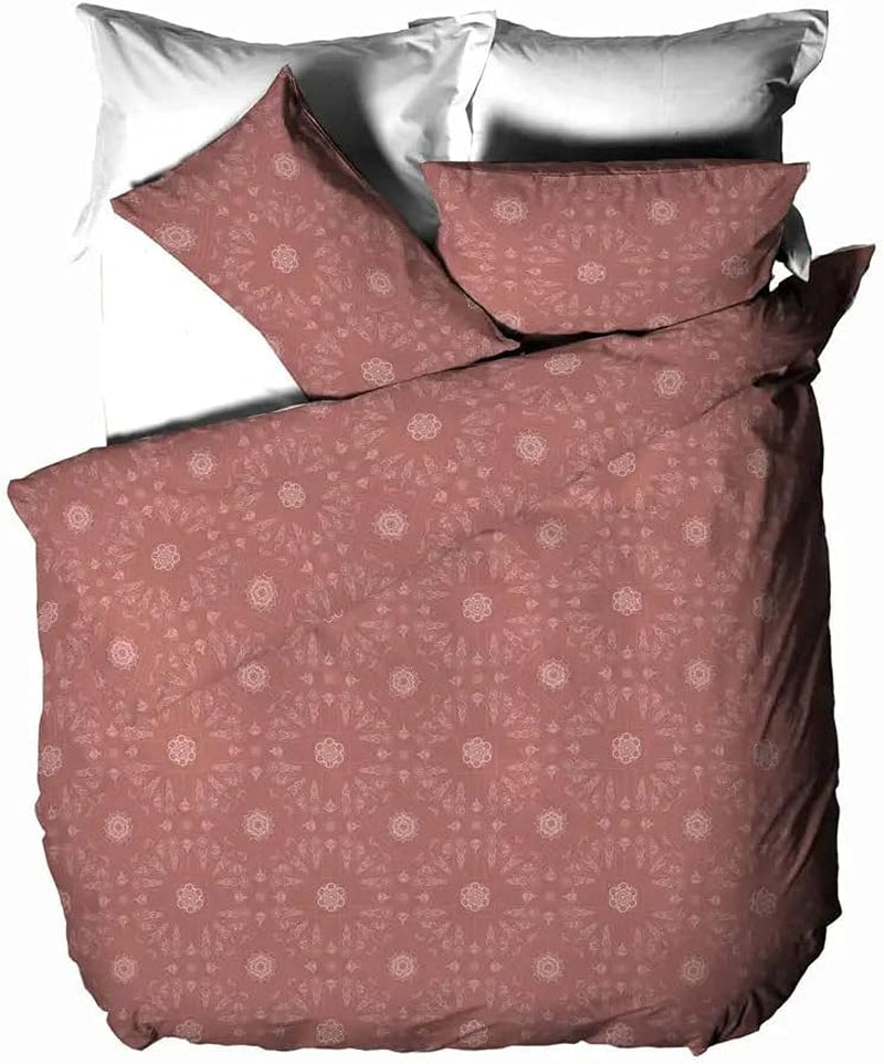 The Linen Yard Bohemian Duvet Cover Set, Red, 260 X 220Cm Plapumi si pilote Naty Shop Argilă roșie Pat de o persoană
