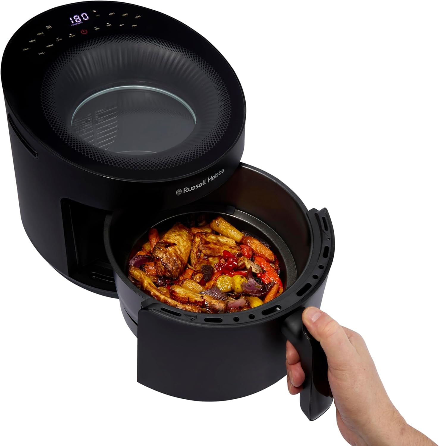 Russell Hobbs Airfryer, 5 litri, 10 programmi, finestra di visualizzazione Naty Shop Appliances