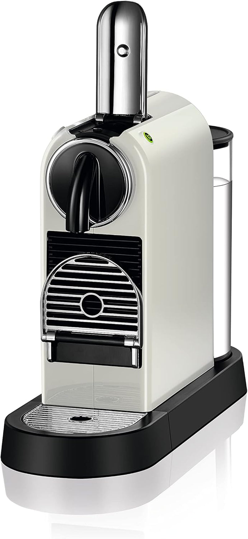 Espressor cu capsule Nespresso EN167.W Citiz, pompă de înaltă presiune și control ideal al temperaturii, fără Aeroccino (spumator de lapte), funcție de economisire a energiei, 1260 W, alb-crem, 37,4 x 11,9 x 25,5 cm
