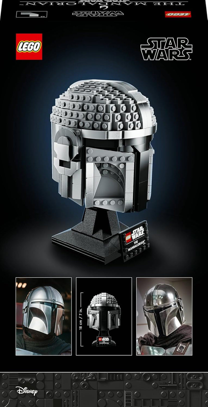 LEGO Star Wars Modello di Elmo Mandaloriano, Sammlerstück Zimmer-Deko ed EIN tolles Geschenk für Erwachsene, Bausatz, Männer, Frauen, Mama, Papa, Sammler-Geschenkidee 75328