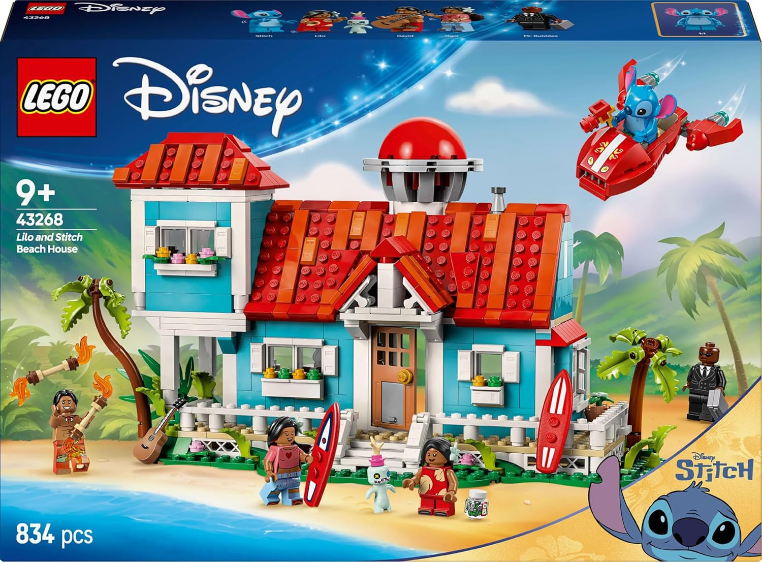 LEGO® Disney Beach House di "Lilo e Stitch" - Giocattolo costruibile con 6 stanze, osservatorio, astronave e 5 minifigure - regalo di compleanno per ragazze e ragazzi 9+ e fan 43268 Besuche den LEGO-Store set di costruzione