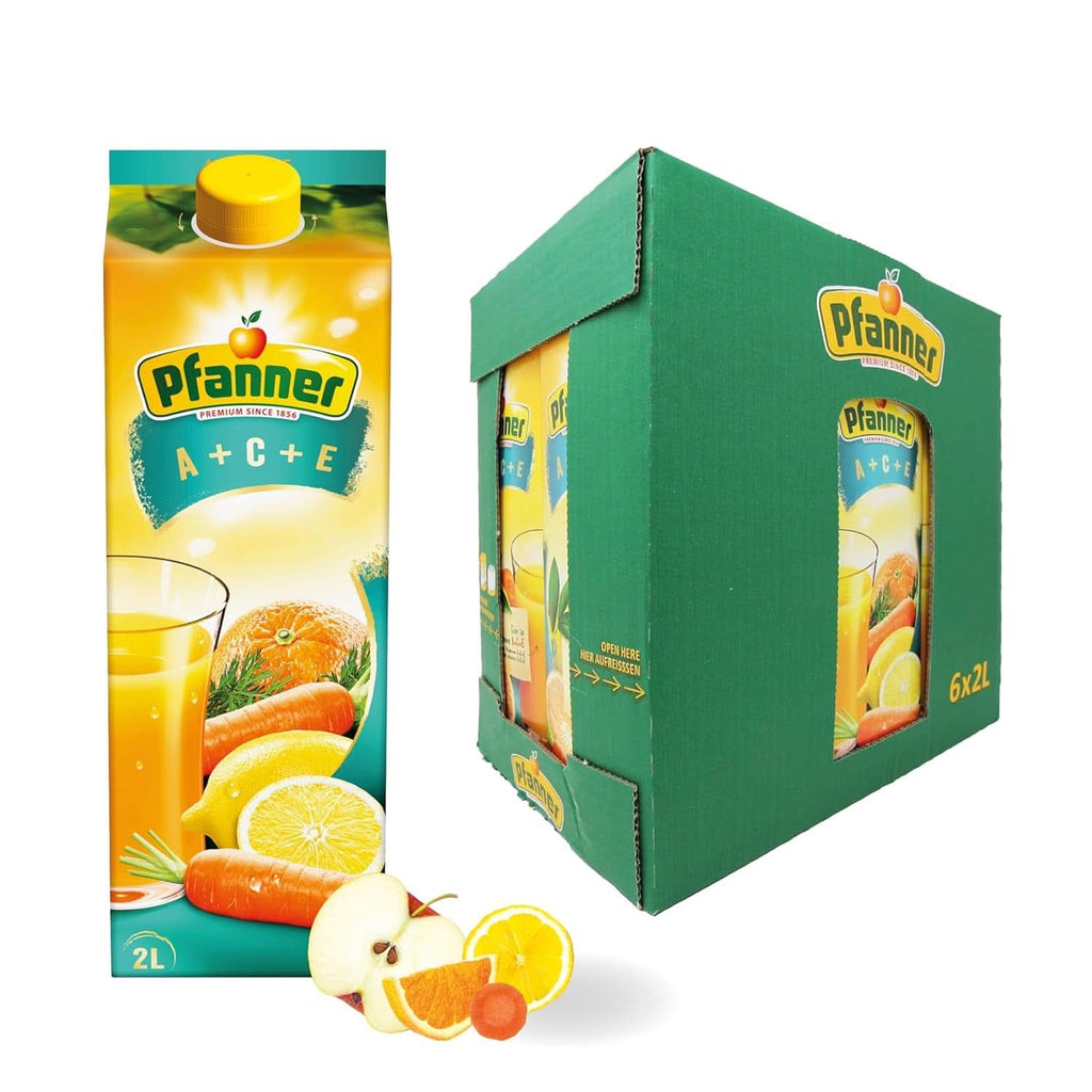 Pfanner 100% suc de mere tulbure natural (1 x 2 litri) - Mere presate direct - Suc de fructe fără adaos de zahăr Bauturi fara alcool Naty Shop 6 x 2 litri Multivitamin