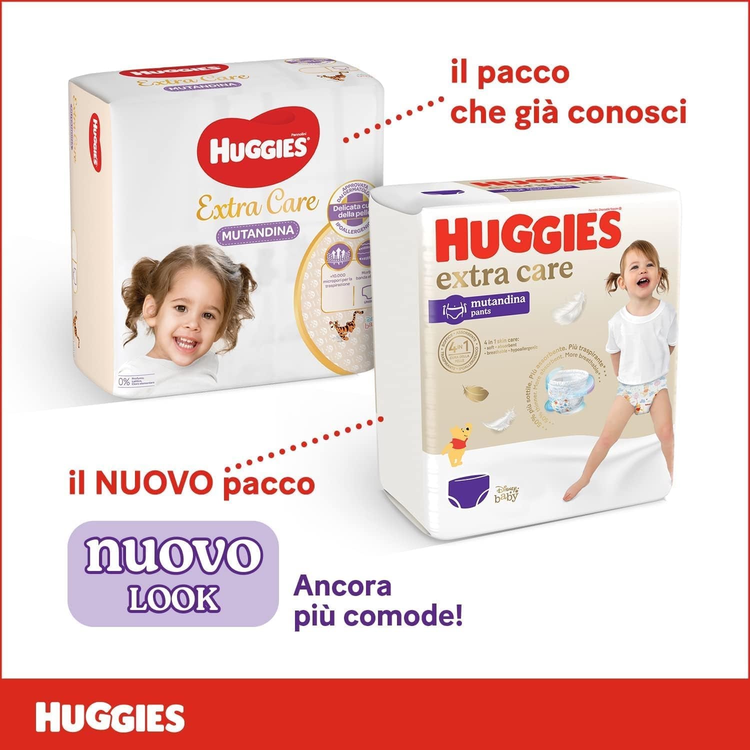 Pannolini Huggies Extra Care, ultra assorbenti, taglia 5 (12-17 kg), 68 pezzi
