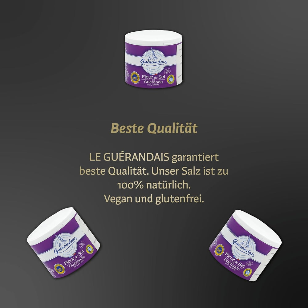 Handgeschöfptes Fleur de Sel, DE GUERANDE, 125g Dose
