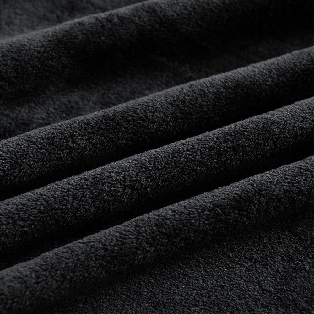 Good Nite Coperta accogliente Coperta soffice Coperta da letto Coperta da divano Coperta da soggiorno XL Coperta in pile 150X200 cm Coperte morbide e calde nere Coperta soffice Letti e coperte Good Nite