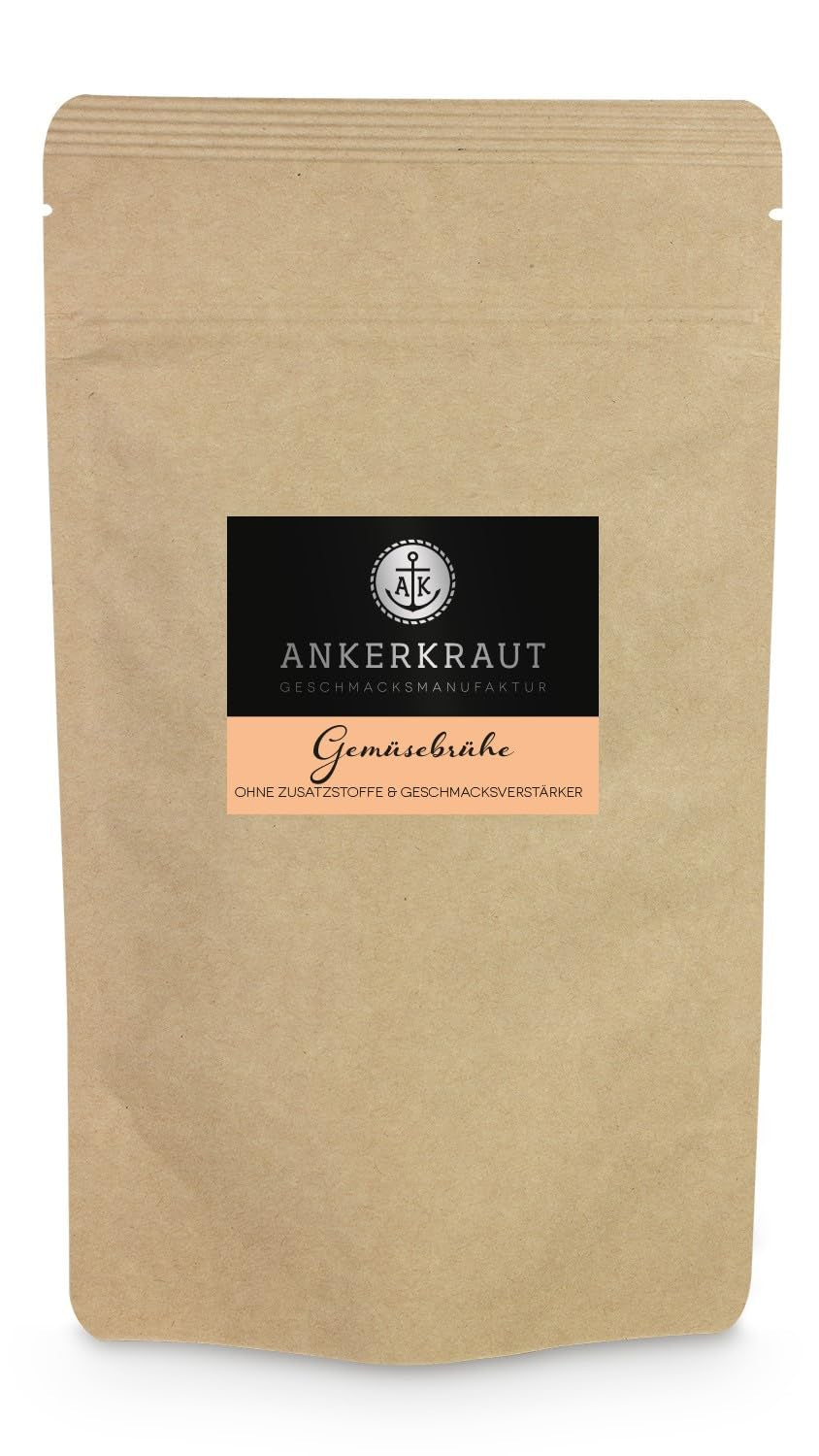 Ankerkraut Gemüsebrühe, ohne Gemsckverstärker, ohne Zucker, 90g in vetro di sughero, Mischung würzender Ingredient für Brühe