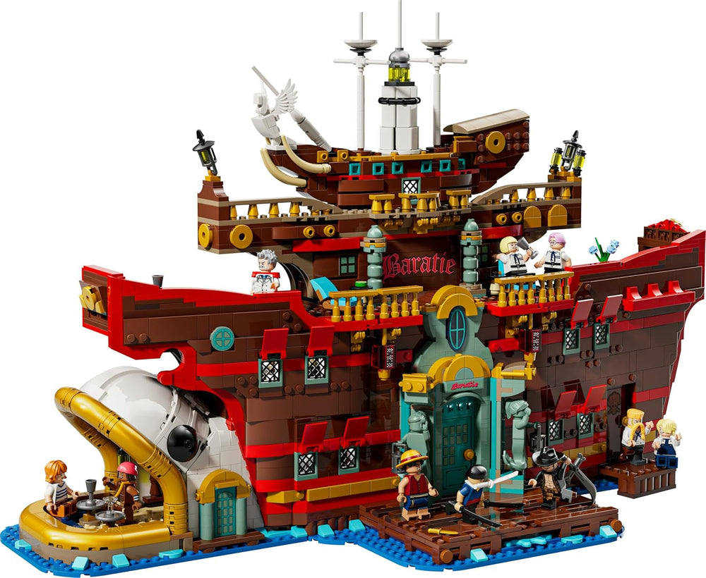 LEGO ONE PIECE - Baratié, das Schwimmende Restaurant - Bauset für Erwachsene - Modellbau mit detailliertem Innenraum sowie 10 Minifiguren inkl. Luffy, Nami & Sanji - Anime Geschenk für Fans - 75640