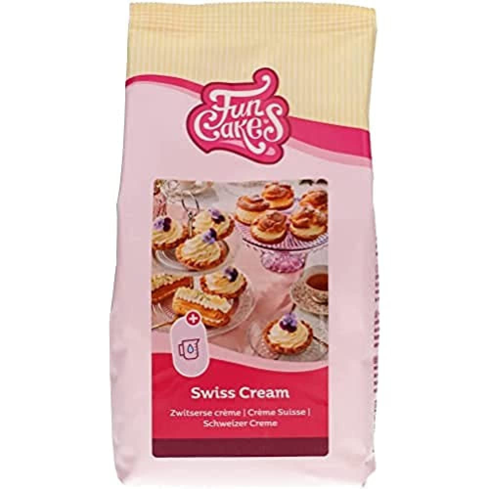 Funcakes Mix Für Schweizer Sahne, Einfach Zu Berübenen, Lecker Zum Füllen Von Kuchen, Cupcakes Und Anderen Leckereien, Nur Wasser Addenden, Halal. 500 G. Miscela per panificazione e cucina Naty Shop Titolo predefinito