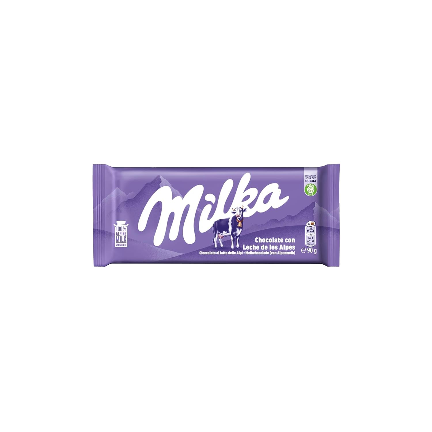 Milka Cow Spots – Cioccolato al latte alpino con cioccolato bianco con motivo a macchie di mucca – 24 x 90 g