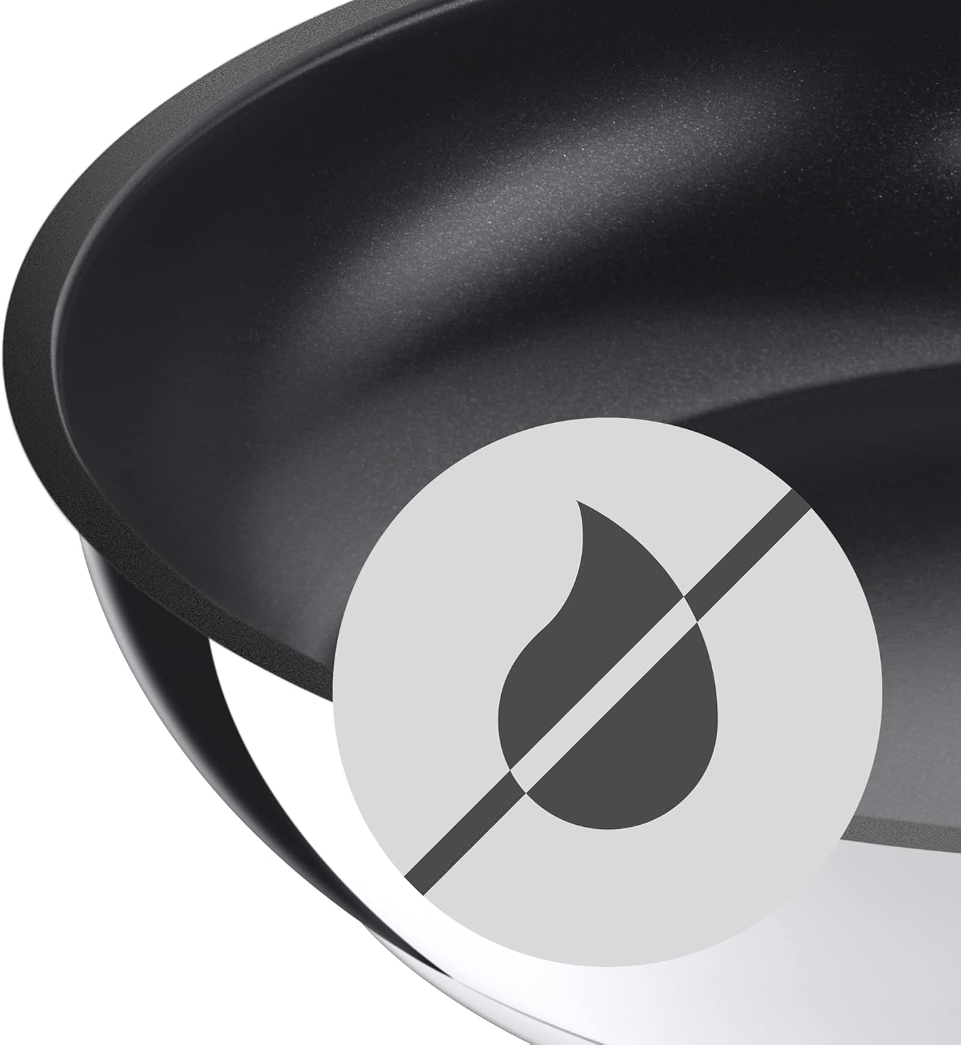 WMF Devil set di padelle 2 pezzi, padella per induzione 24, 28 cm, acciaio inossidabile Cromargan, rivestimento in ceramica, resistente al forno Pentole e Padelle Naty Shop