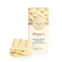 Venchi - Tavoletta di cioccolato bianco extra, 78 g - alla vaniglia - Senza glutine