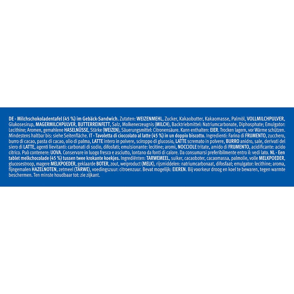 Pick UP! Original, Baton de fursecuri cu o batonă crocantă de ciocolată cu lapte între două fursecuri, Gustare la pachet, 1 pachet (10 x 28 g)