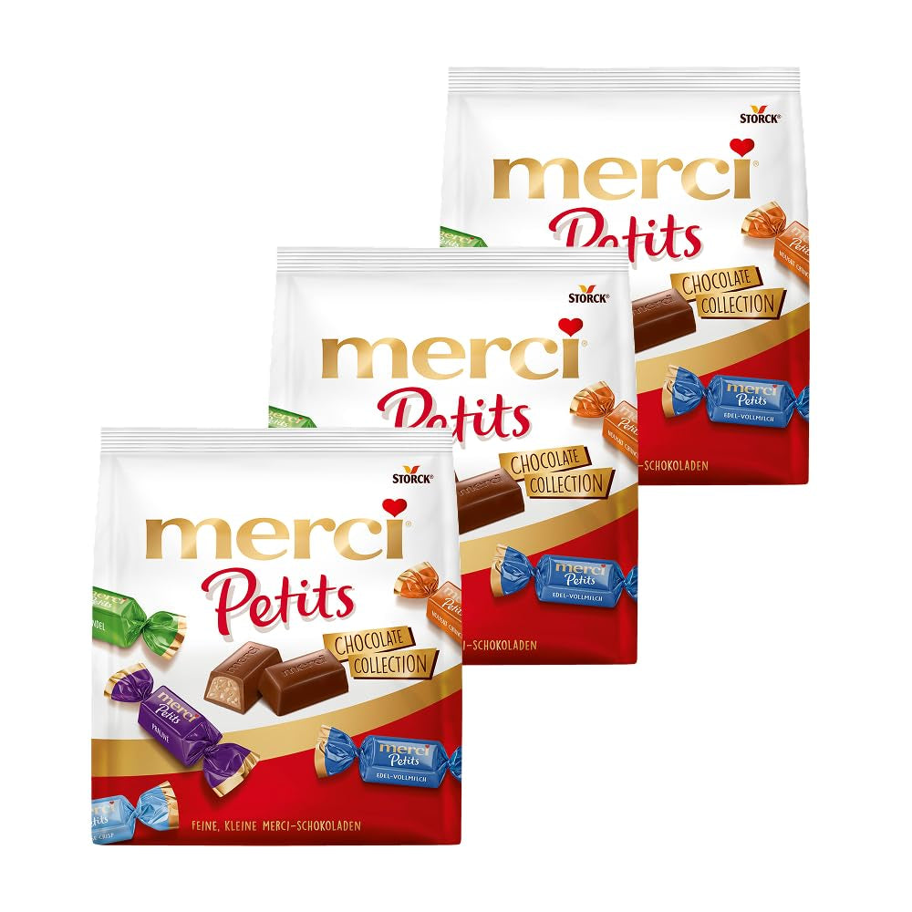 Merci Together - 1 x 175g - Cioccolatini ripieni in cinque varietà con finissimo cioccolato al latte - Praline di cioccolato da condividere e regalare
