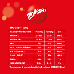 Maltesers, palline di cioccolato dal cuore croccante e leggero, spuntino arioso al cioccolato, 1 confezione (1 x 300 g)