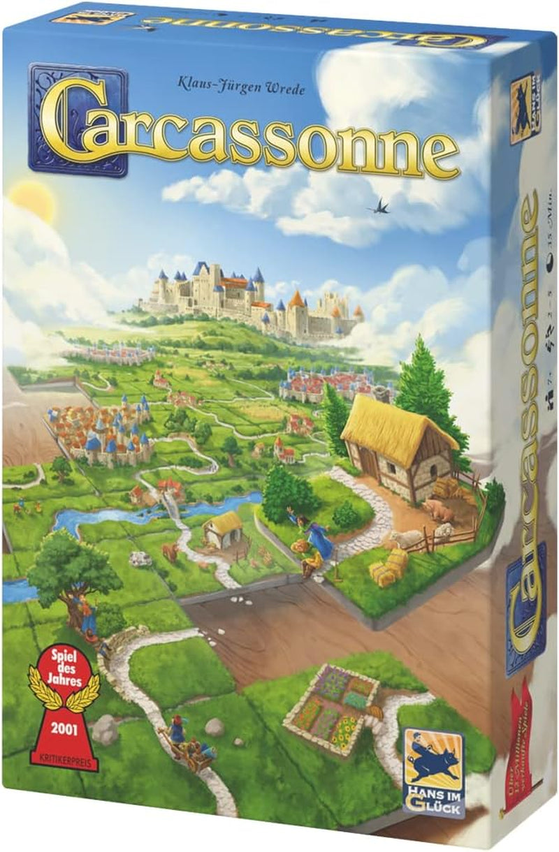Hans im Glück, UNbox Now, Carcassonne V3.0, Gioco principale, Gioco per famiglie, Gioco dell'anno 2001, 2-5 giocatori, Età 7+, 35 minuti di gioco, Tedesco