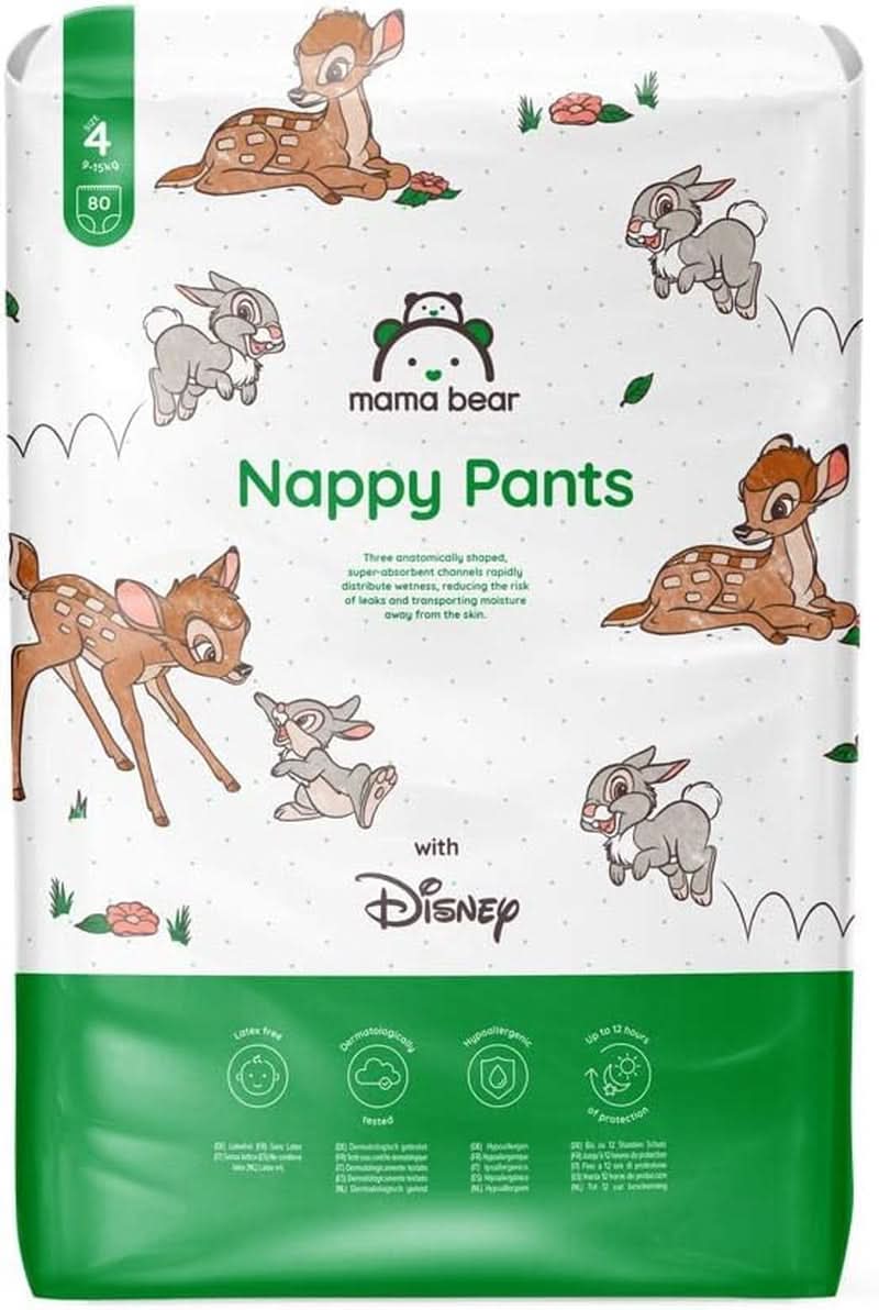 Pannolini Mama Bear Disney, taglia 5 (12-17 Kg), bianchi, 70 pezzi Mamma e Bambino Naty Shop 4 (9-15 Kg) Confezione singola