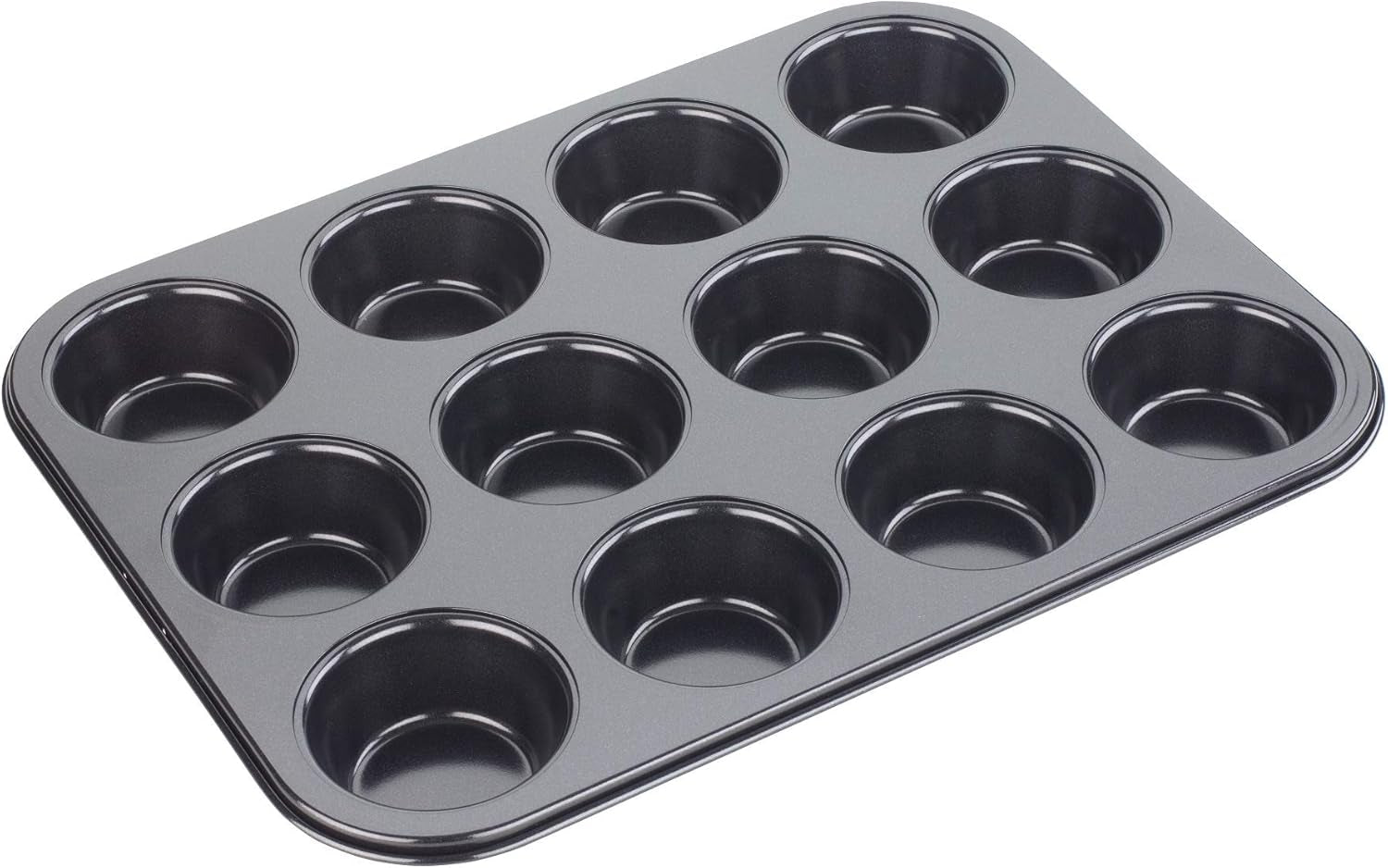 Tala Performance Muffin-Blech, 6 Löcher, Jumbo-Größe, Karbonstahl Von Professioneller Stärke, Mit Antihaftender Eclipse-Beschichtung, Schwarz Stampi e teglie Naty Shop 12 Muffinbecher