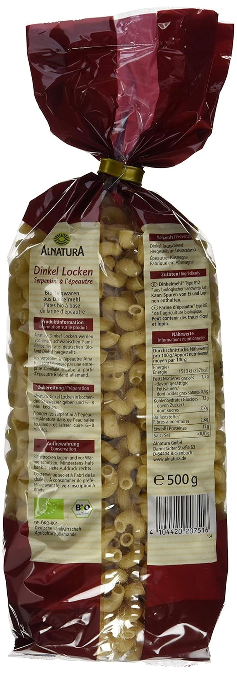 Riccioli di farro biologico, 500g