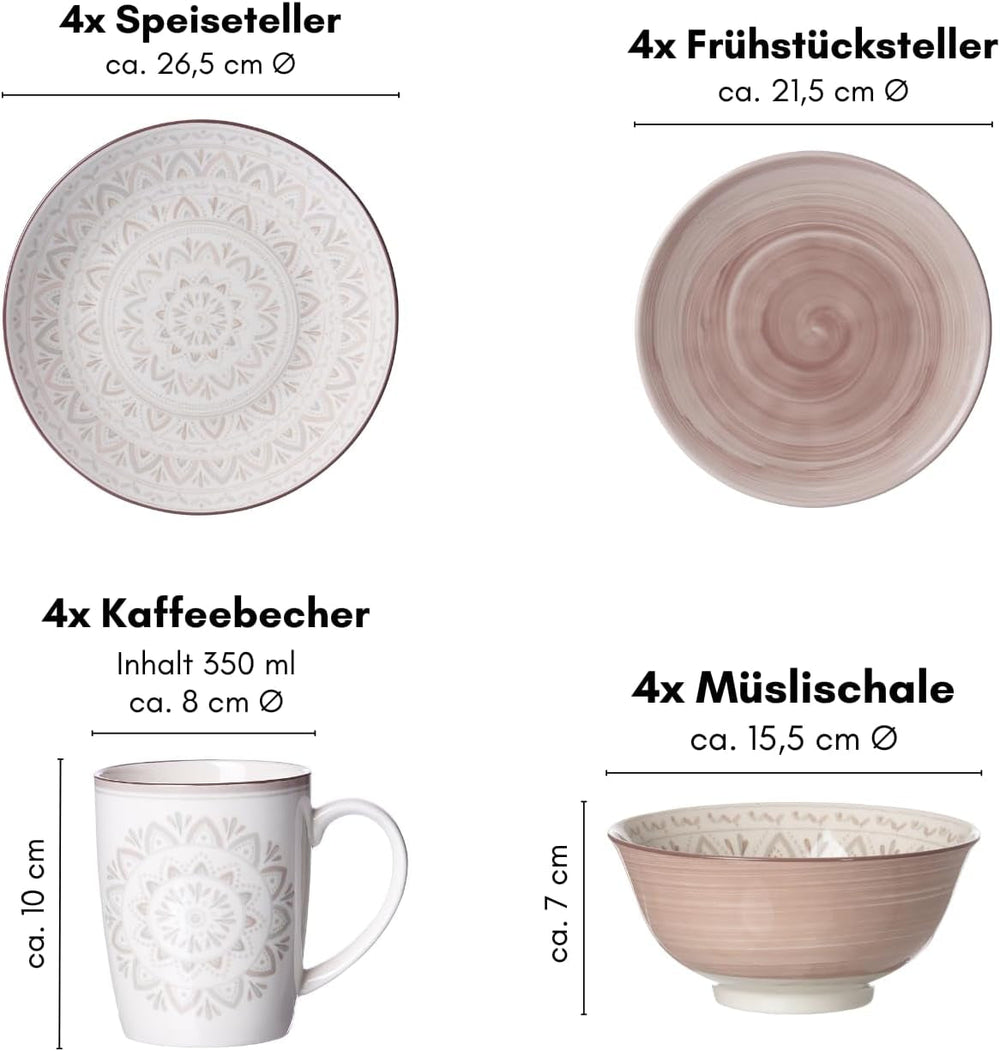 Servizio combinato Ritzenhoff & Breker Valencia, 16 pezzi Set tavola Naty Shop