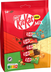 Nestlé Mini Mix KitKat Barrette di cioccolato Cinque deliziosi gusti 14 barrette 1 confezione (1 busta x 197,4 g)