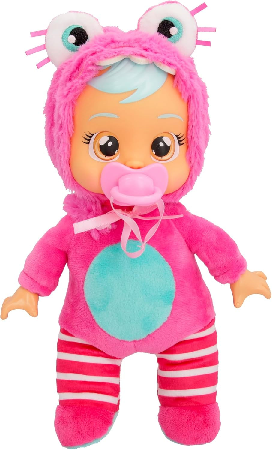 Cry Babies Tiny Cuddles Monster Momo, Plüsch-Baby-Puppe, Tiny Cuddles con pigiama personalizzato eines Monsters, das echte Tränen weint, Kinder ab 18+ Monaten