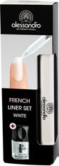 Set eyeliner French Liner alessandro Effect Polish, bianco, 1 confezione (3,2 ml + 5 ml)