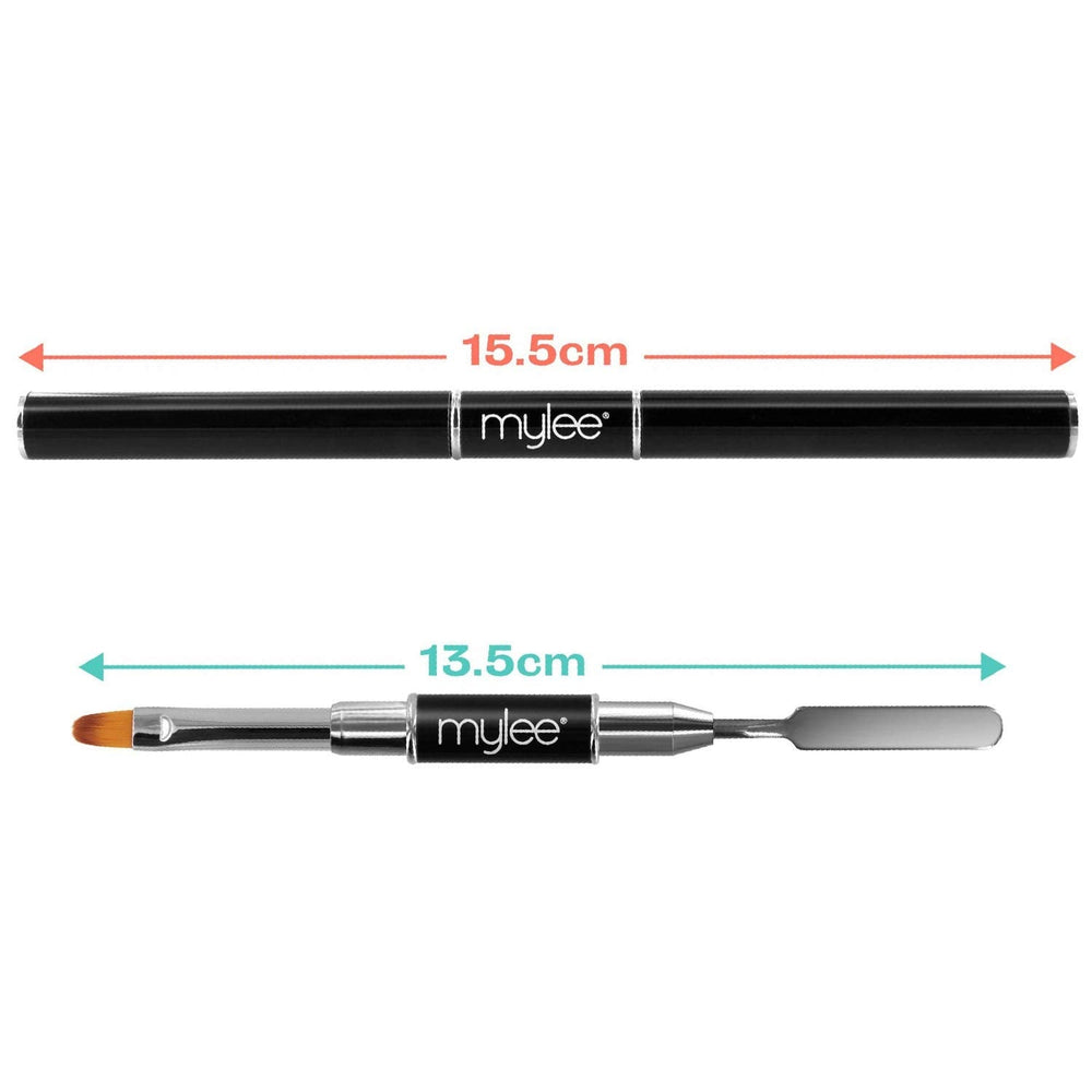 Mylee Magic Extender Gel Tool Mit Zwei Enden – 2 in 1 Pinsel & Spachtel Für UV/ LED Nagelkunst, Nagelspitzen & Für Extensions