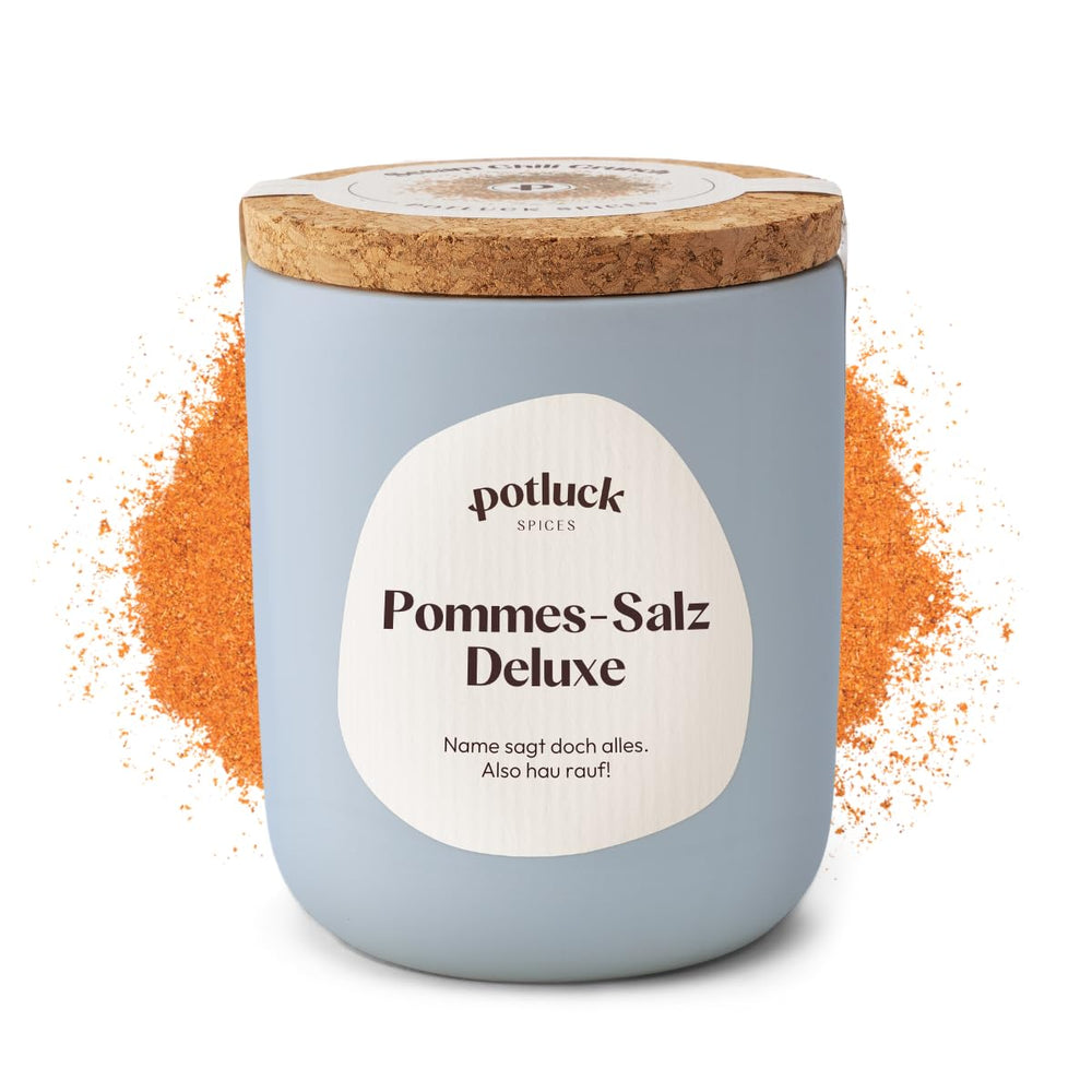 Potluck | Fleur de Sel handgeschöpft | Meersalz im Keramiktopf | 80g| Vegano, senza glutine e con ingredienti naturali