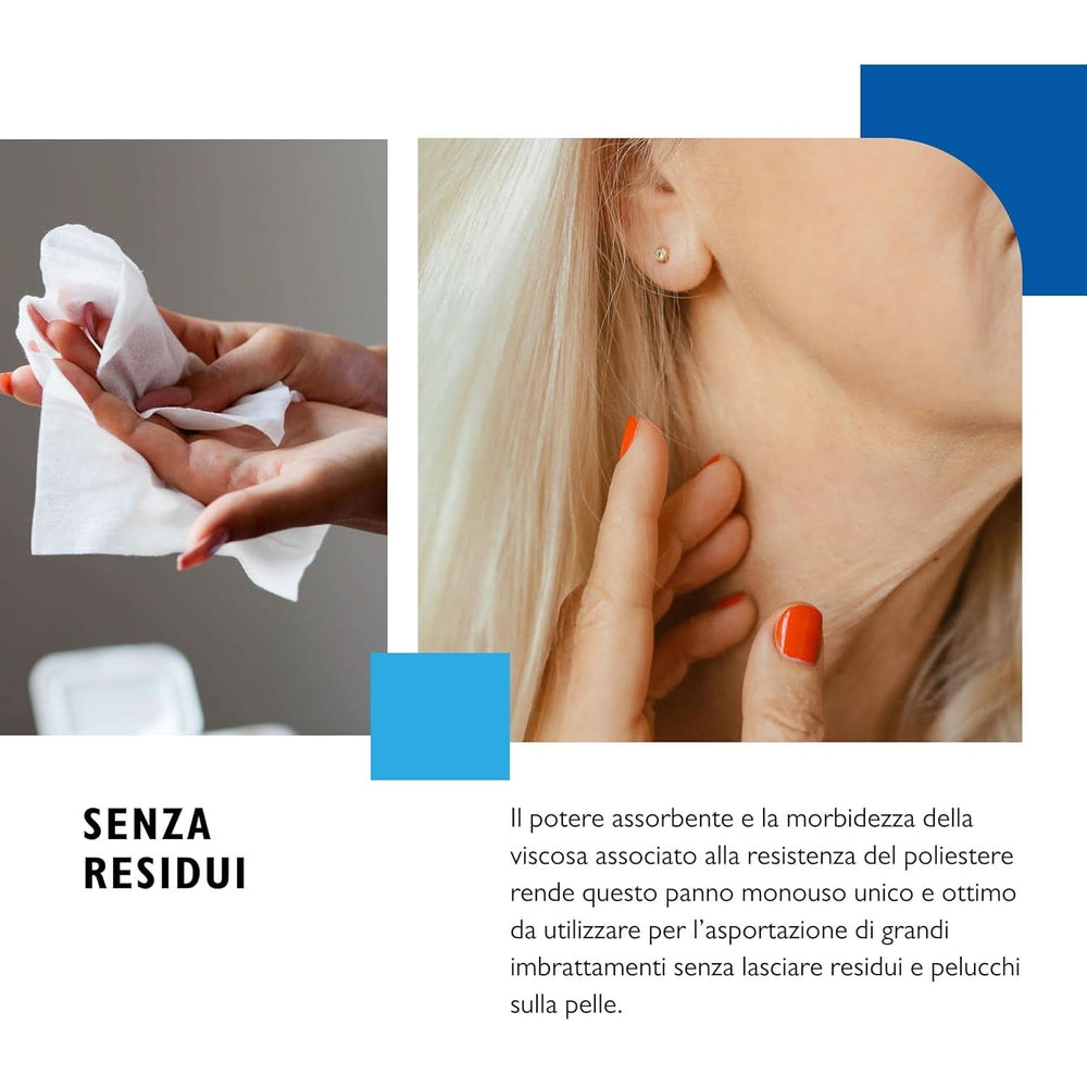 BIODERM Cellusoft - Salvietta monouso morbida in viscosa e poliestere Salviettine umidificate Baby Naty Shop