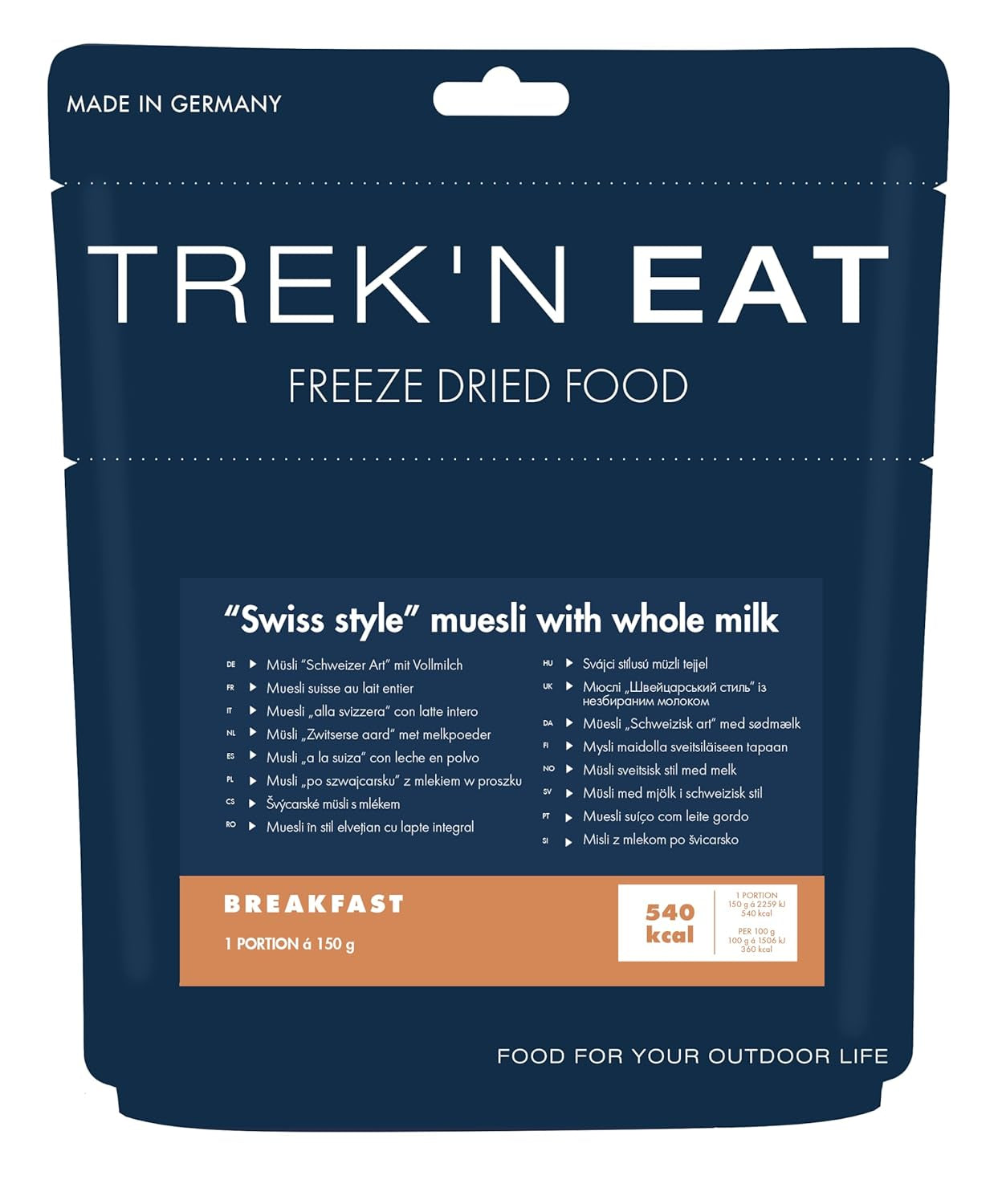 Trek'n Eat Muesli svizzero con latte in polvere (confezione da 2)