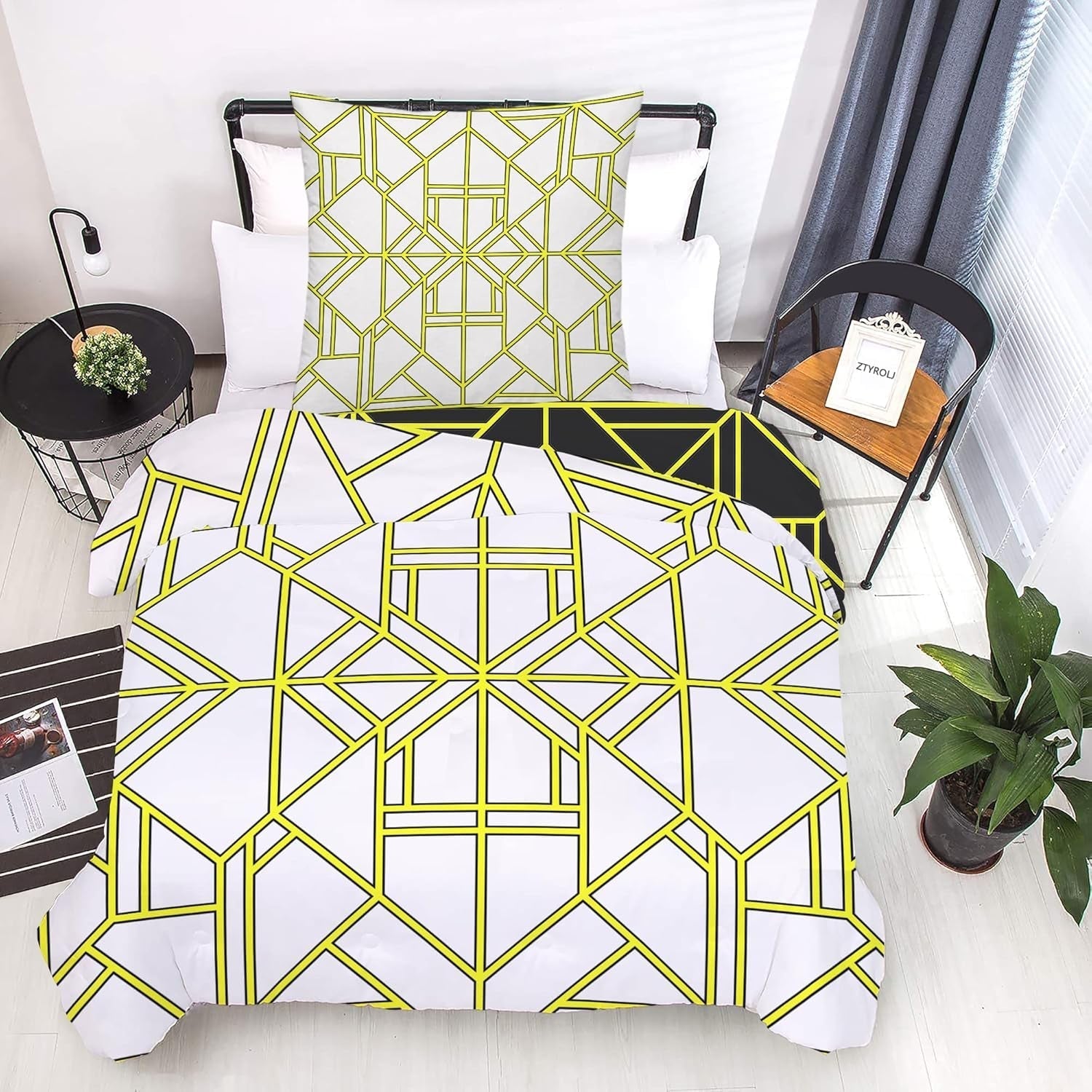 Biancheria letto per bambini, ragazzi, vari modelli, con cerniera, microfibre di poliestere Biancheria letto - bambini Naty Shop Linee geometriche 135X200 Cm + 80X80 Cm