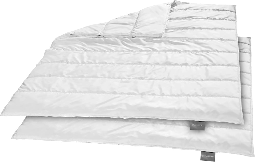 Set biancheria da letto Traumnacht Green - Piumino per tutte le stagioni 135X200 cm + cuscino 80X80 cm, resistente con fodera in microfibra, prodotto secondo gli standard di qualità tedeschi. Piumini e trapunte Naty Shop Set copripiumino 4 stagioni (set di 2) 135 X 200