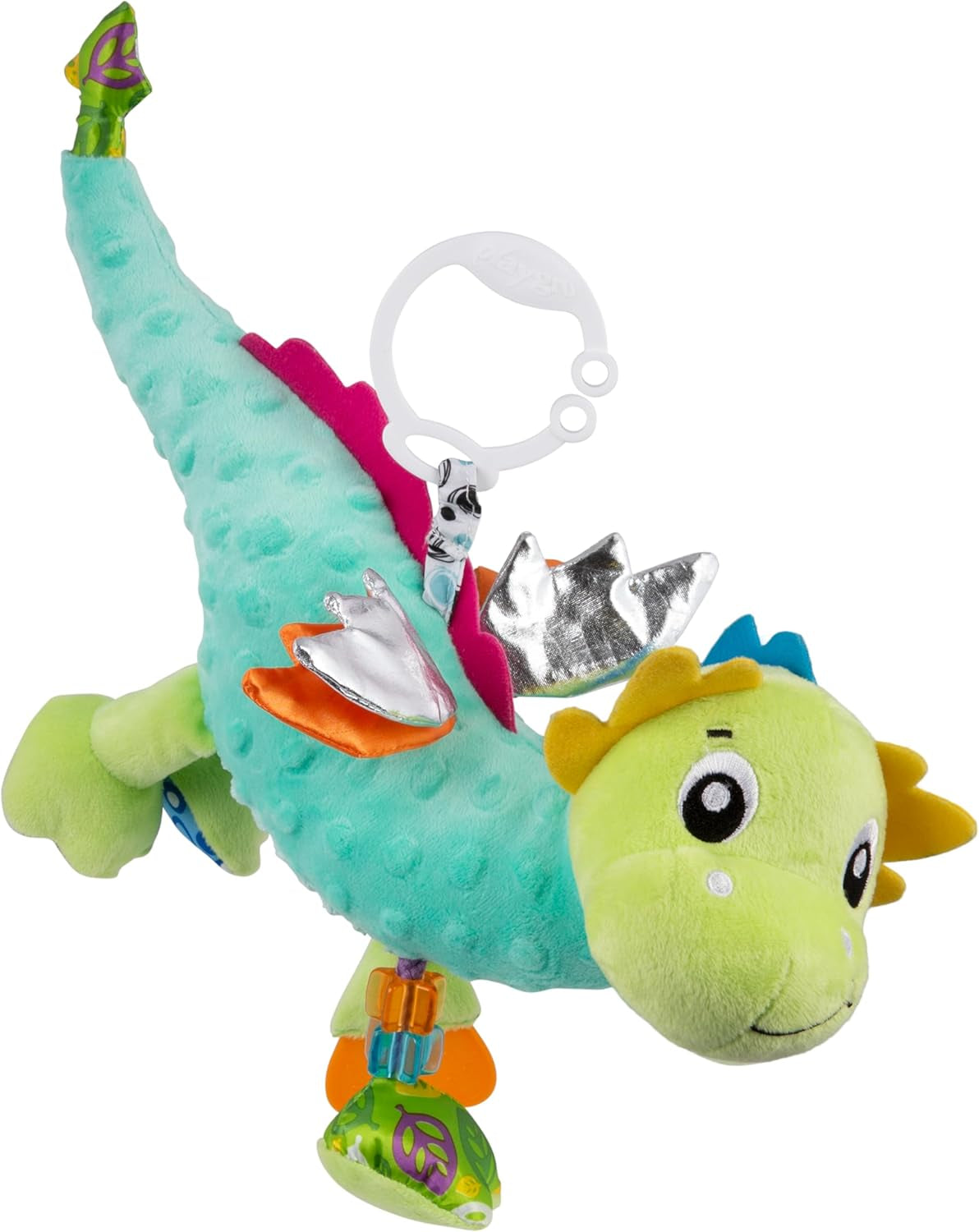 Playgro Sensory Friend, Dragon Dusty - jucărie pentru copii - abilități motorii - senzoriale pentru copii - zornăitor pentru copii - abilități motorii pentru copii - jucărie pentru copii - colorată Jucarii Bebe Naty Shop Titlu implicit