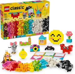 Scatola divertente creativa LEGO Classic, mattoncini da costruzione colorati per giochi di ruolo fantasiosi, set da costruzione per principianti, giocattoli per ragazze e ragazzi a partire da 5 anni, modelli ricostruibili 11042 Set da costruzione Besuche den LEGO-Store Titolo predefinito