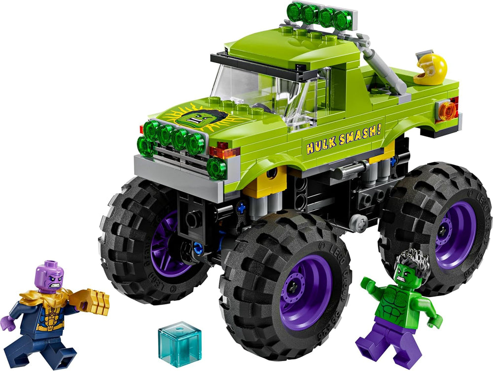 Il camion LEGO® Marvel Hulk vs. Thanos - Giocattolo da costruzione del supereroe - Veicolo e minifigure degli Avengers - Monster truck per un grande divertimento - Regalo per ragazzi e ragazze dai 7 anni - 76312 Set da costruzione Besuche den LEGO-Store