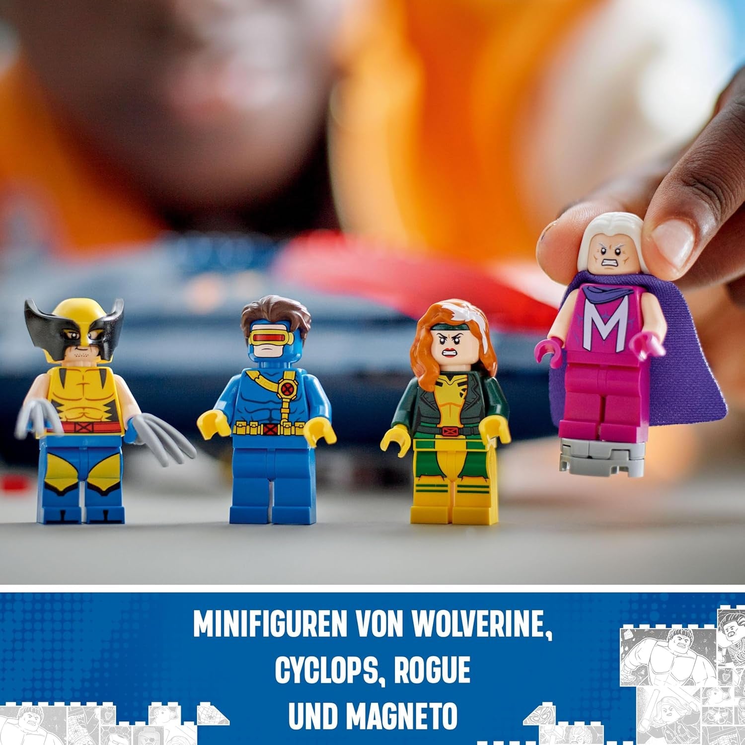 LEGO Marvel X-Jet The X-Men Modello di Aereo da Costruzione con Figure Tra Cui Wolverine e Rogue Supereroe Giocattolo per Bambini Regalo per Ragazzi e Ragazze di 8 Anni 76281 Set di Costruzioni Beuche den LEGO-Store