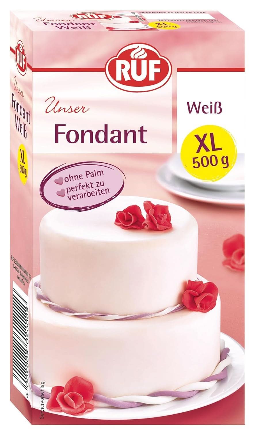 RUF Fondant, potrivit pentru modelarea figurilor, florilor și literelor, 250 grame Glazuri si Decor Naty Shop
