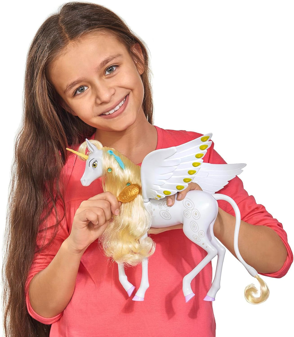 Simba 109480093 - Mia and Me Unicorn Onchao, Con ali mobili, fermagli per capelli, spazzola per acconciare, cavallo giocattolo, pony, Centopia, da 3 anni, rosa Naty Shop Dolls
